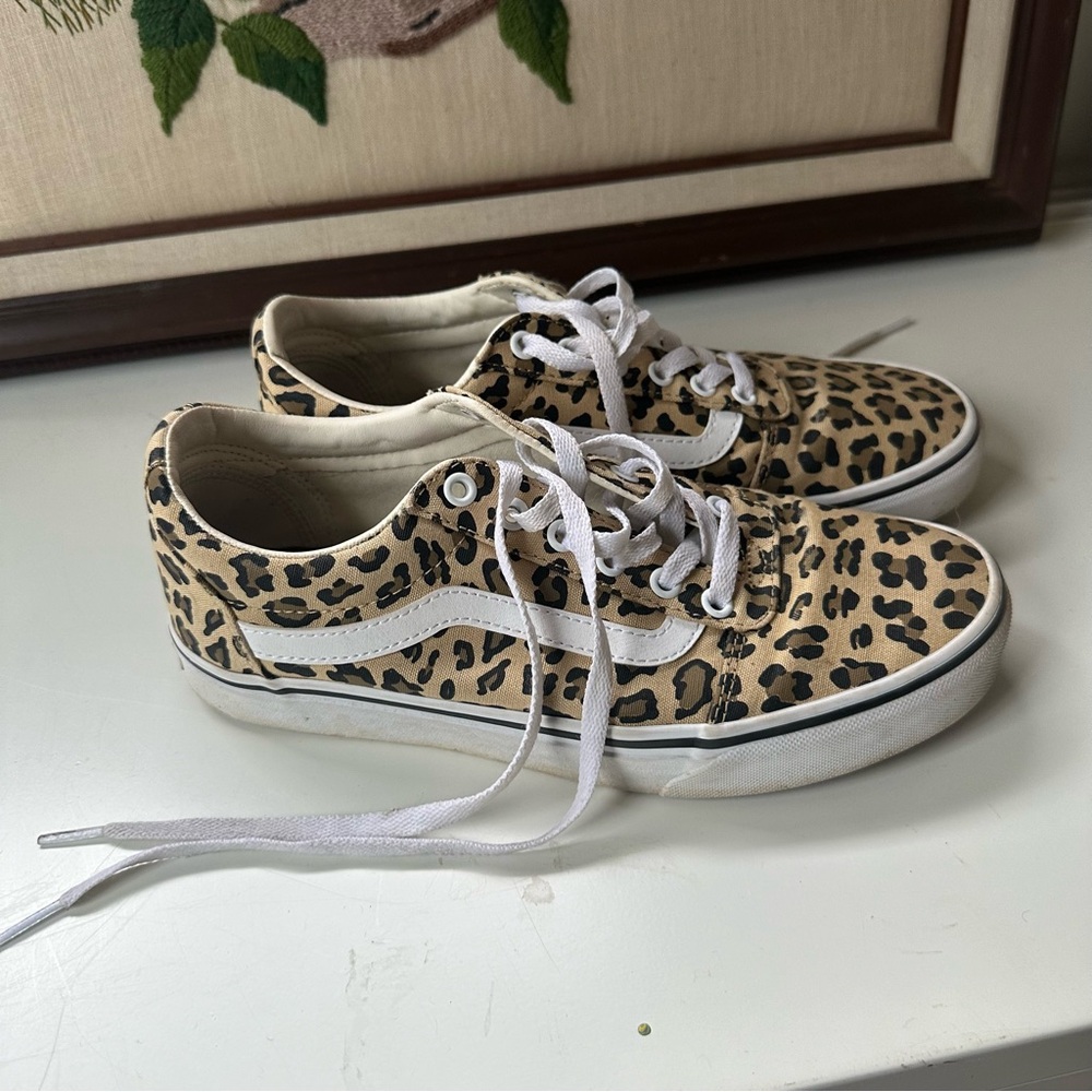 Leopard print vans